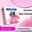 XUNAN Hyaluronic Acid Dynamic Textured Ultra-Thin Condoms 3-Pack