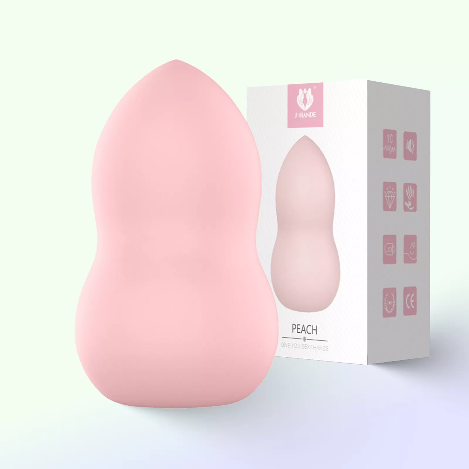 XUNAN Puff-Style Vibrating Egg for Women – Cute Discreet Clitoral Massager, Silicone + ABS, Portable Female Pleasure Toy