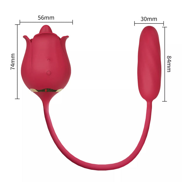 XUNAN Rose Licking Vibrator for Women – Tongue-Licking Clitoral Stimulator, Waterproof Silent Design, Silicone + ABS Pleasure Toy