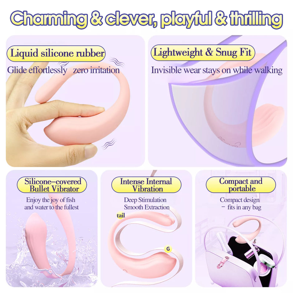 XUNAN Remote Control Vibrating Egg for Women – Insertable Clitoral & Vaginal Stimulator, Silicone + ABS + Nylon Pleasure Toy