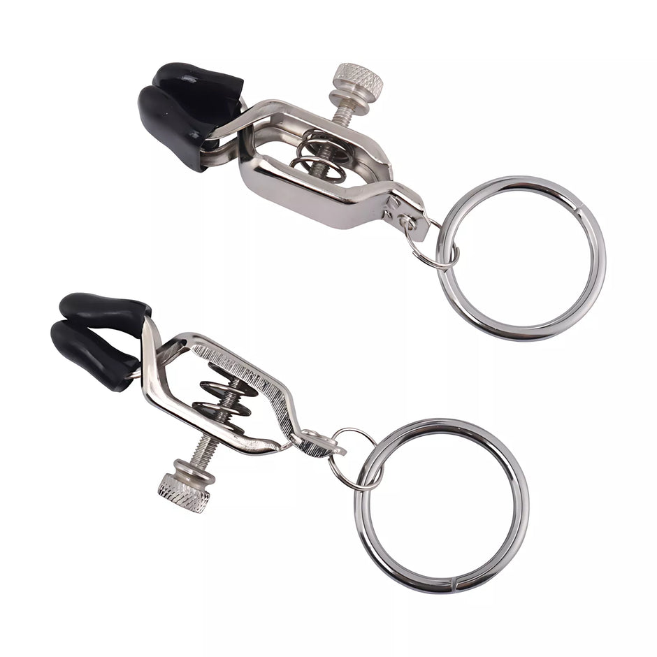 XUNAN Metal Nipple and Labia Clamp with Ring