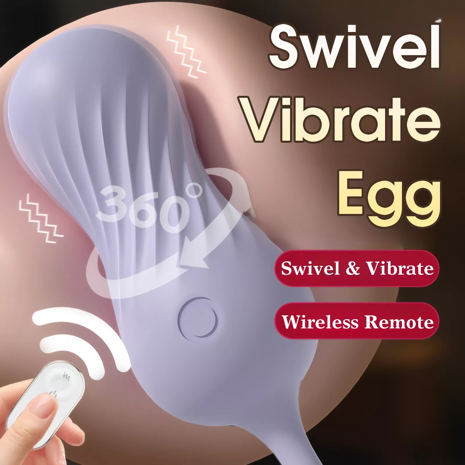 XUNAN Wireless Remote Control Twisting Vibrator Egg for Women