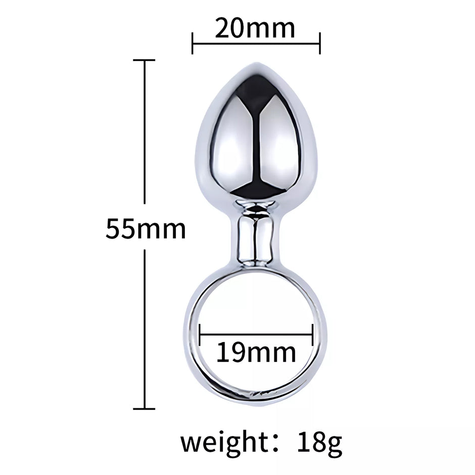 XUNAN Metal Finger Ring Anal Plug for Beginners
