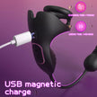 XUNAN Vibrating Electro Cock Ring with Anal Plug for Men