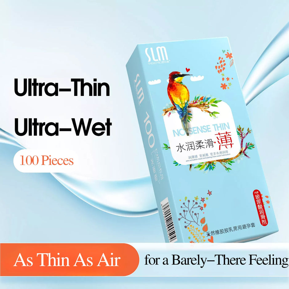 XUNAN Hyaluronic Acid Ultra Smooth Condoms 100-Pack