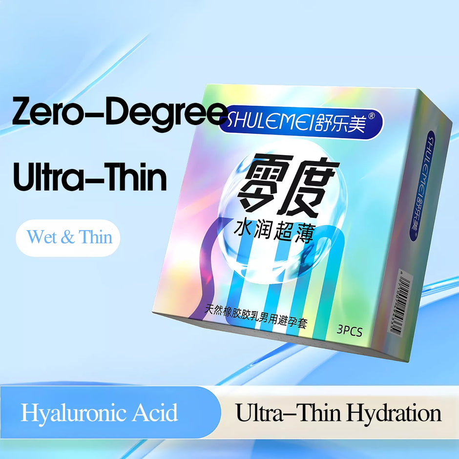 XUNAN Hyaluronic Acid Dynamic Textured Ultra-Thin Condoms 3-Pack