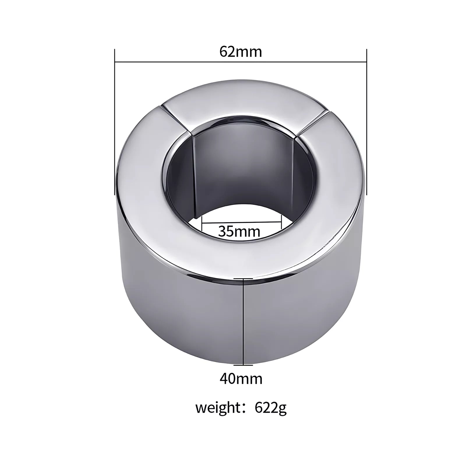 XUNAN Stainless Steel Scrotum Weight Ring for Men