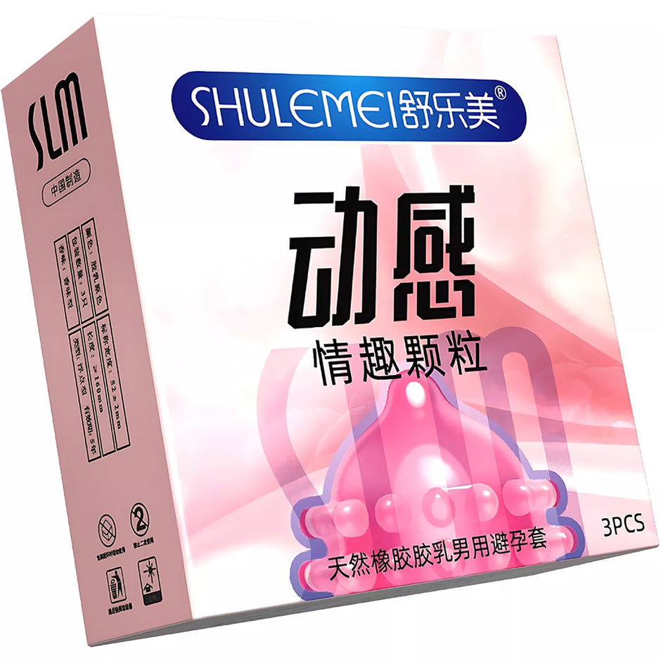 XUNAN Hyaluronic Acid Dynamic Textured Ultra-Thin Condoms 3-Pack