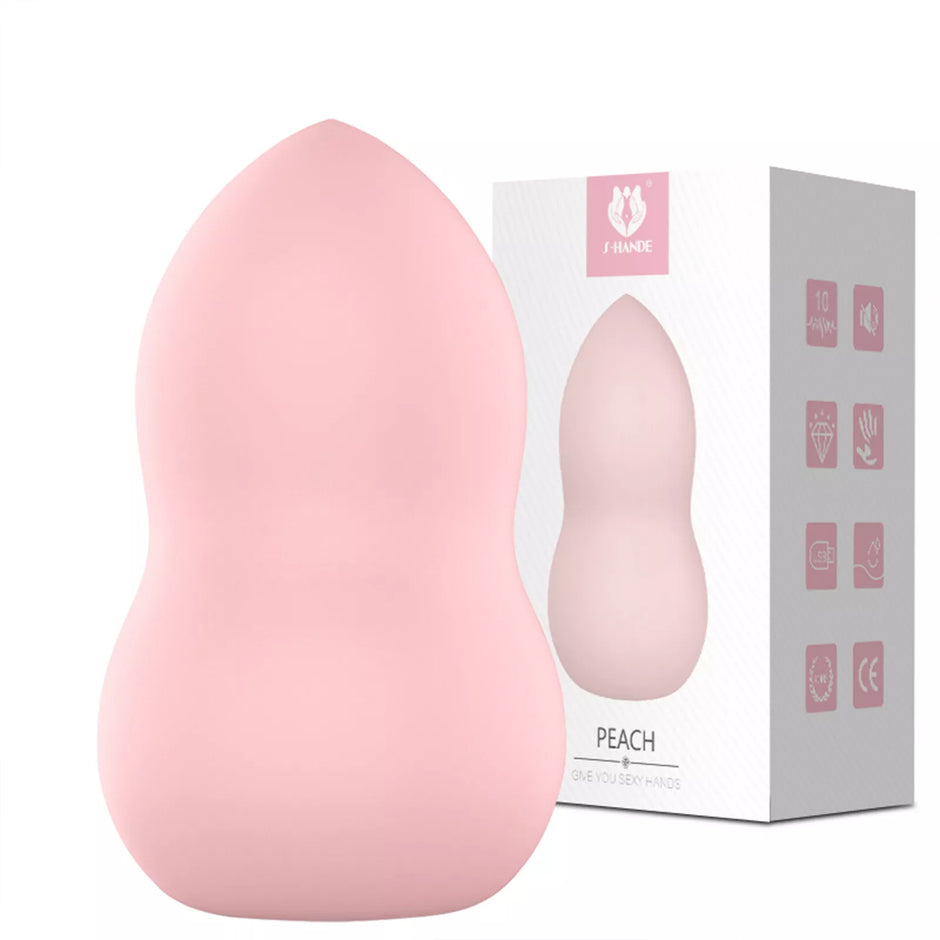 XUNAN Puff-Style Vibrating Egg for Women – Cute Discreet Clitoral Massager, Silicone + ABS, Portable Female Pleasure Toy