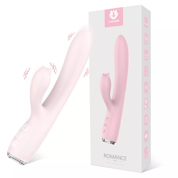 XUNAN Cute Rabbit Heating Thrusting Vibrator for Women – G-Spot & Clitoral Stimulator, Soft Silicone + ABS, Warming Pleasure Dildo