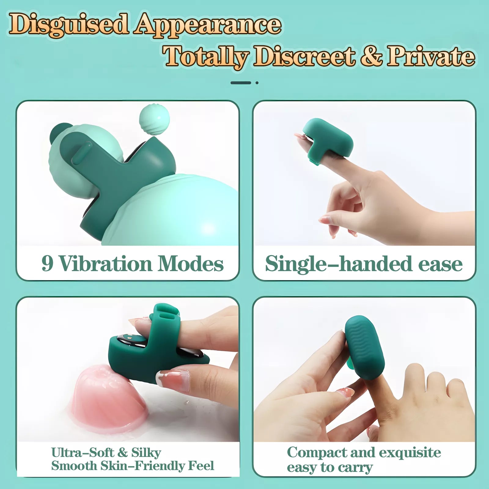 XUNAN Mini Finger Wearable Vibrator for Clitoral & Nipple Play