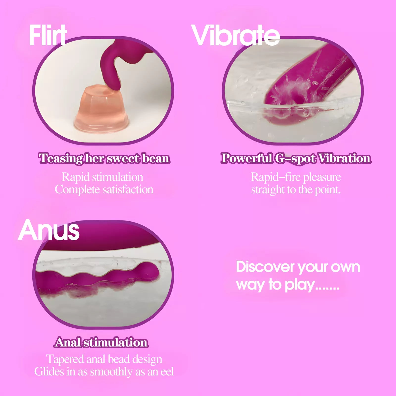 XUNAN Triple Stimulation Swing Vibrator for Women
