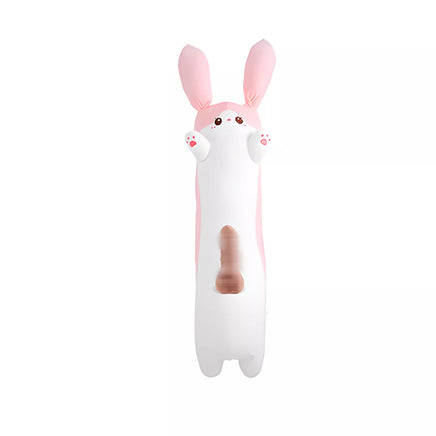 XUNAN Plush Barbie Bunny Pillow with Remote Control Telescopic Dildo