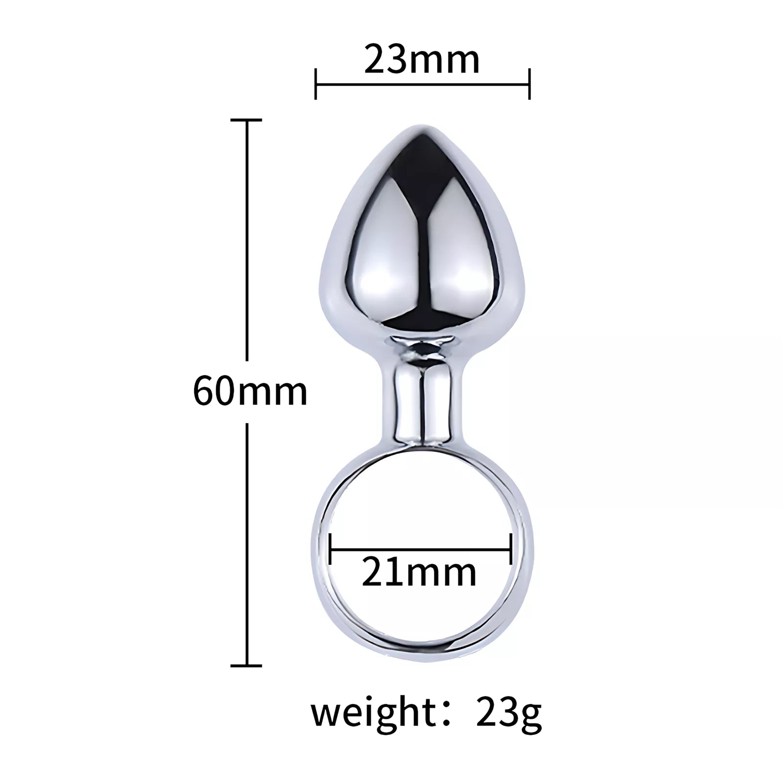 XUNAN Metal Finger Ring Anal Plug for Beginners