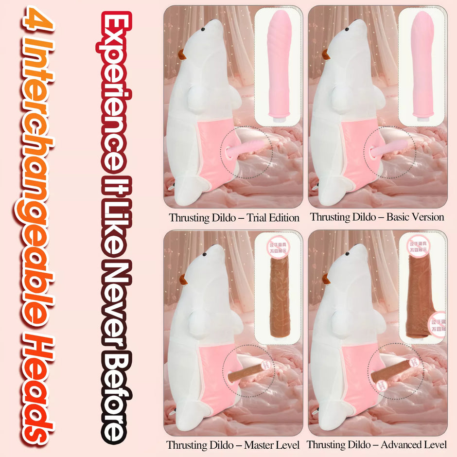 XUNAN Inflatable Love Pillow with Realistic Dildo for Women