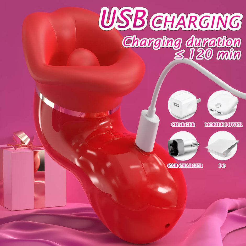 XUNAN Tongue Licking & Strong Sucking Vibrator for Women
