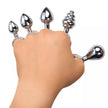 XUNAN Metal Finger Ring Anal Plug for Beginners