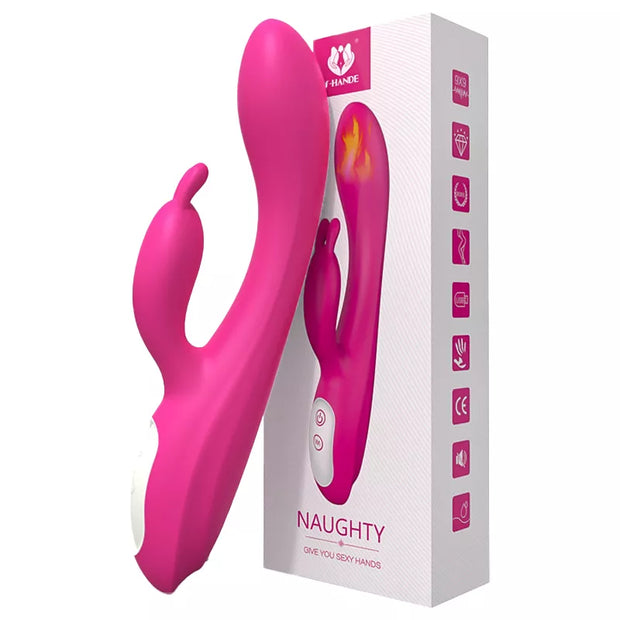 XUNAN Heating Dual-Vibration Wand for Women – Silent Clitoral & G-Spot Stimulator, Silicone + ABS, Warming Adult Pleasure Toy