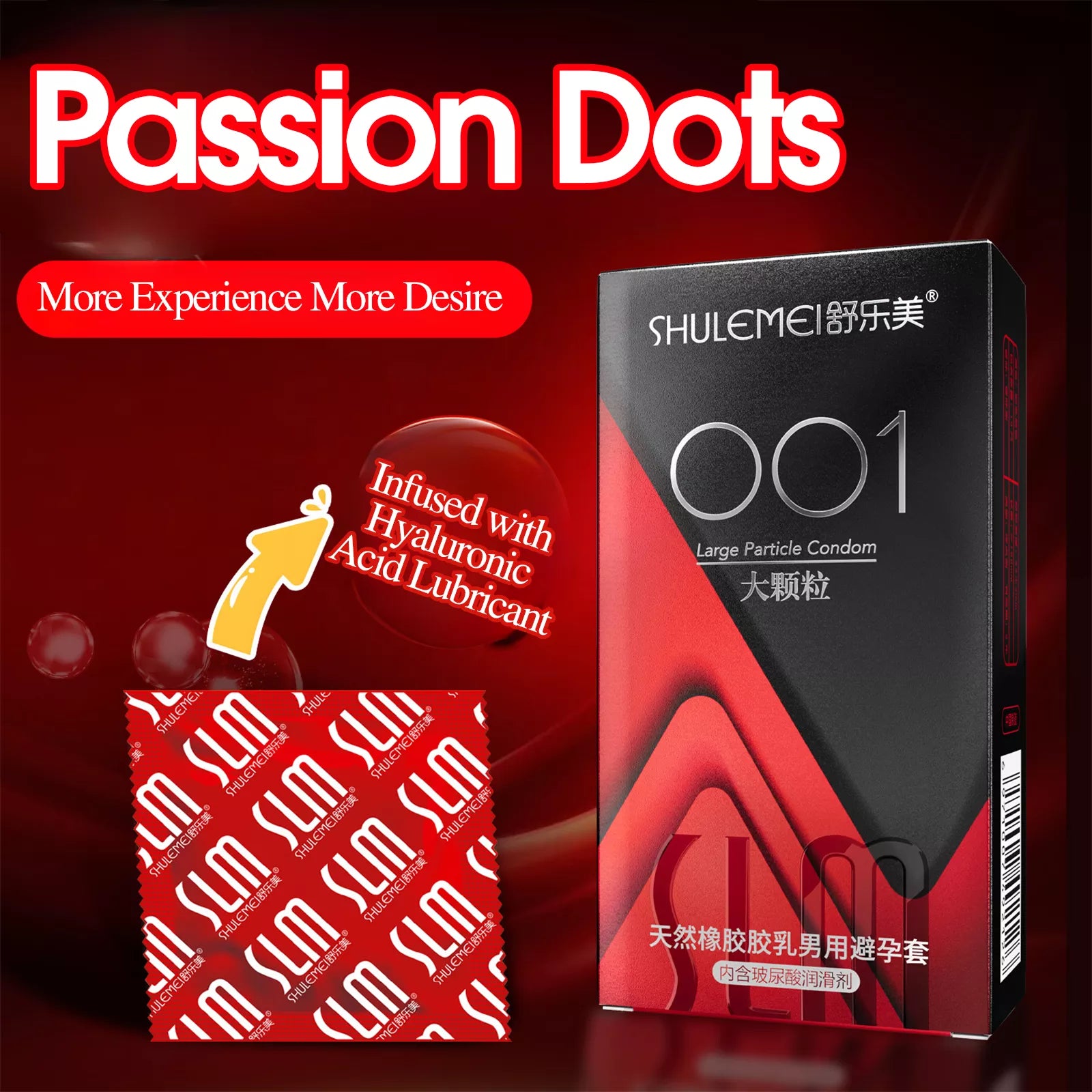 XUNAN Hyaluronic Acid 001 Screaming Thin Condoms