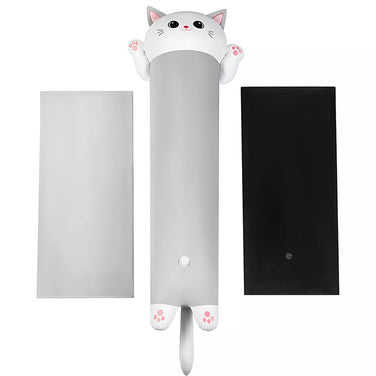 XUNAN Cat Plush Pillow with Telescopic Dildo & Heating Function for Women