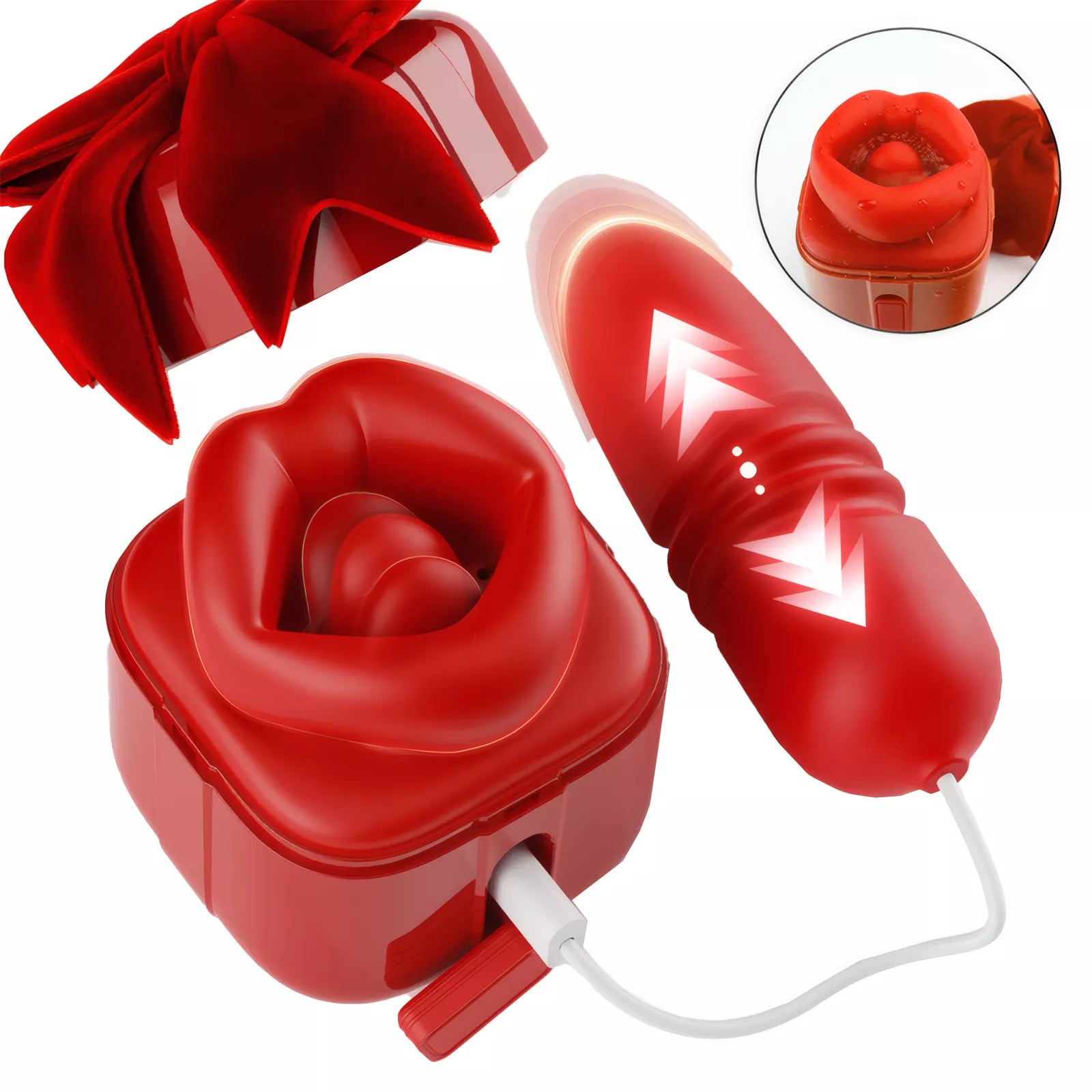 XUNAN Big Mouth Tongue Licking Vibrator for Women