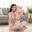 XUNAN Plush Pink Pig Pillow with Remote Control Telescopic Dildo